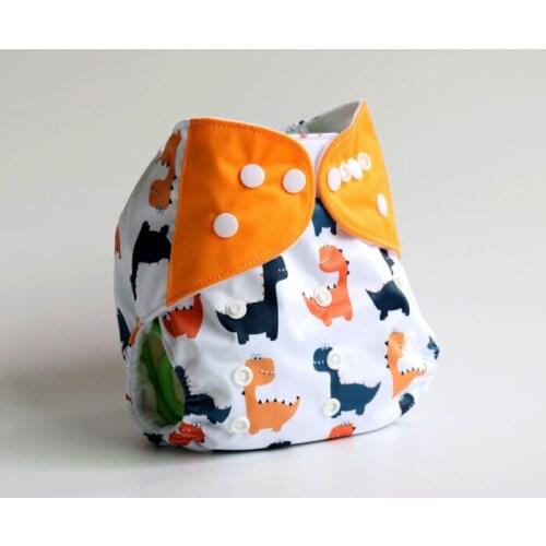 Naughty Baby Cloth Diapers One Size Adjustable Washable Reusable Cloth Nappy for Baby Girls and Boys 6 diapers + 12 Inserts