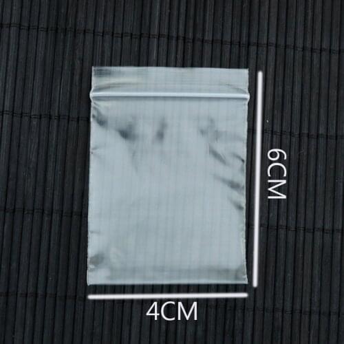 Wholesale 1000 Pcs 4x6cm Clear Bag Self Seal Zipper Ziplock Packing Food Bag Retail Resealable Baking Packaging Bag Pouch