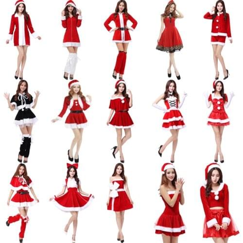 Christmas Costumes for a Variety of Styles Santa Claus Costumes for Men and Women on Christmas Day Special Performance Costumes