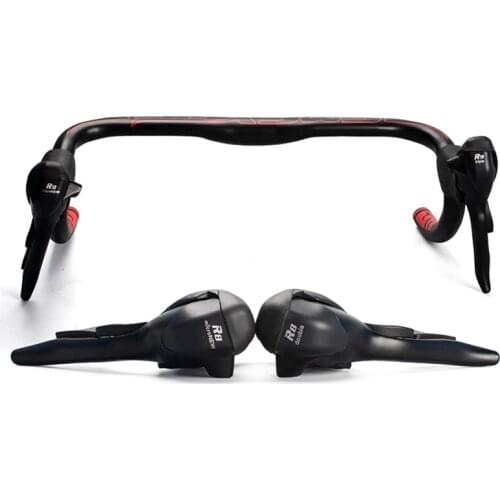 2/3X7/8/9 Speed Shifter Bicycle Dual Control Levers Road Bike Shift Lever Derailleur Compatible for 22.2-23.8mm Handlebar