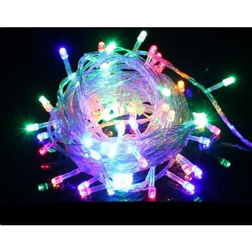 Led Christmas lights garland Lights 100 LED 10M Christmas lights outdoor christmas ornaments AC 110V 220V cotton ball light Deco