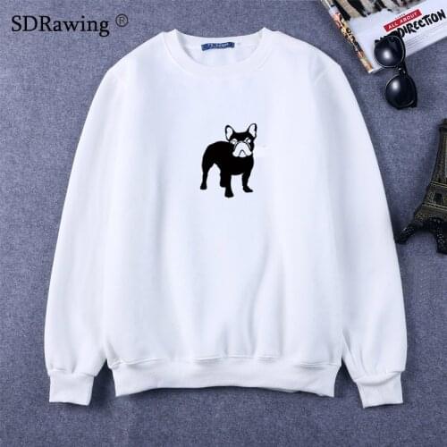 Funny I Love French Bulldog print Sweatshirts for women dog lover girlfriend Graphic Sweatshirts casual Female Tops