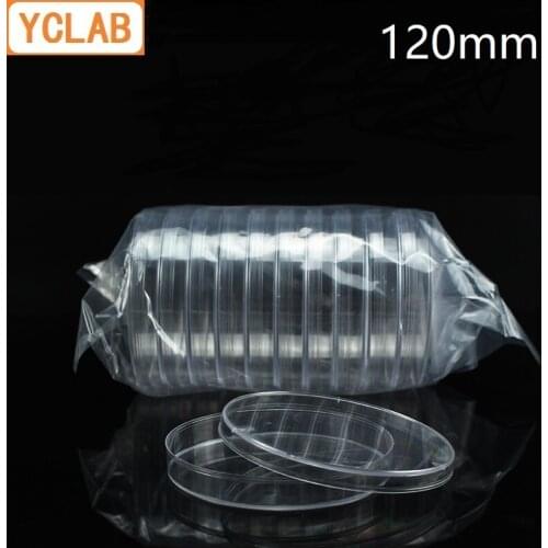 YCLAB 10PCS 120mm Petri Bacterial Culture Dish PS Plastic Disposable Sterile Polystyrene Laboratory Chemistry Equipment