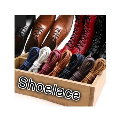 Waterproof Leather Shoes Laces Round Shape Fine Rope White Black Red Blue Purple Brown Shoelaces High Quality Shoelaces