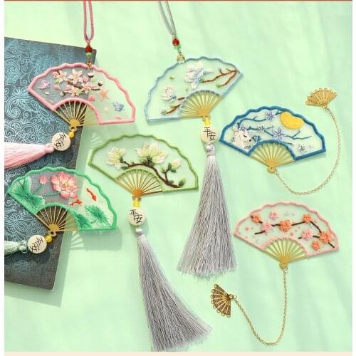 Embroidery diy handmade self-embroidered material package making students use antique bookmarks metal classical cross stitch