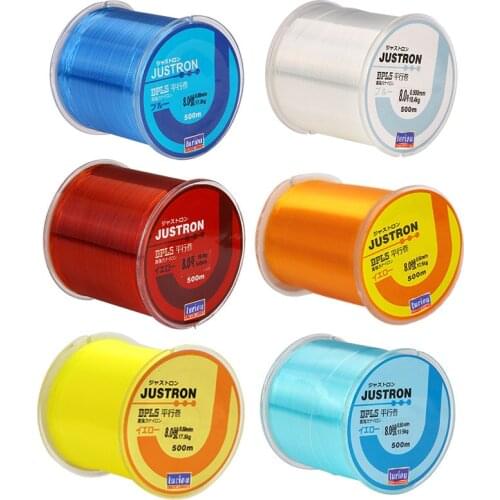 High Quality Multiple Color 500m Super Strong Fishing Line Japan Monofilament Nylon Fishing Line 2-35LB Fish Thread Bulk Spool