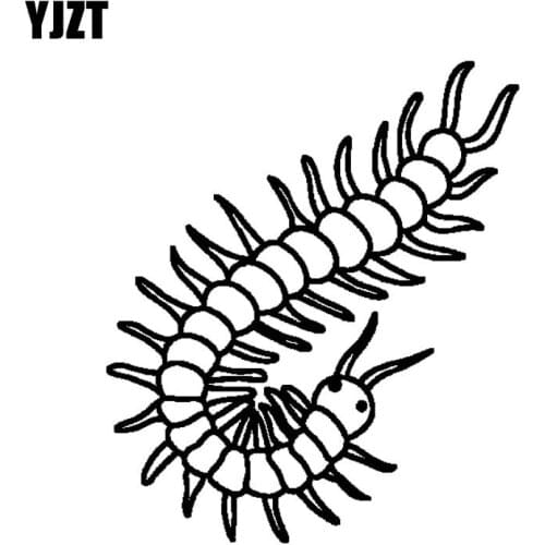 YJZT 14.5CM*16.9CM Fearsome Insect Bug Long Scorpion Minimalist Vinyl Decal Nice Car Sticker Black/Silver C19-0770