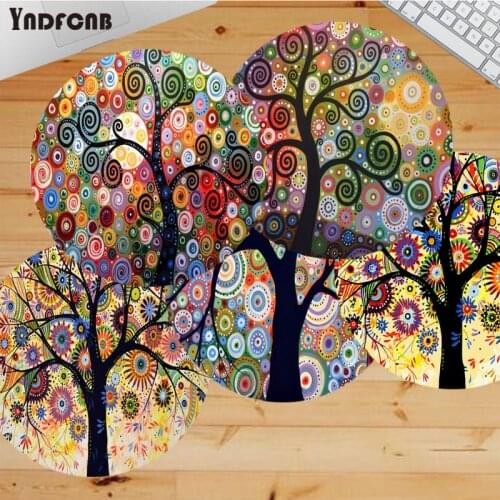 YNDFCNB Your Own Mats Beautiful Tree art High Speed New round Mousepad gaming Mousepad Rug For PC Laptop Notebook