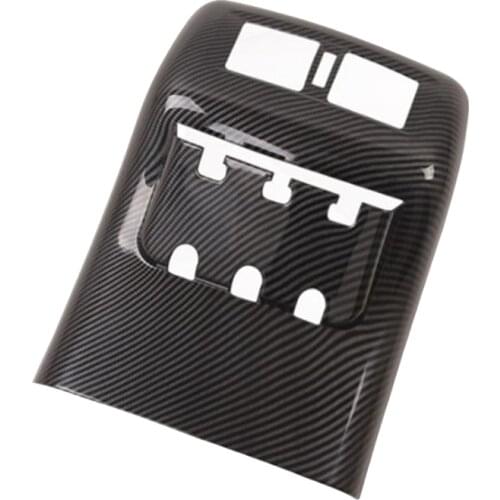 For Nissan Navara NP300 2016-2021 Carbon Fibre Car Rear Armrest Box Air Conditioning Vent Outlet Cover Trim Accessories
