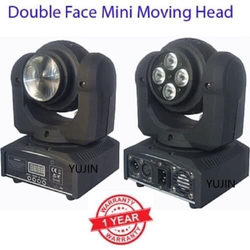 12 pcs/lot Double face wash RGBW 4 in 1 mini led beam moving head Soundlights