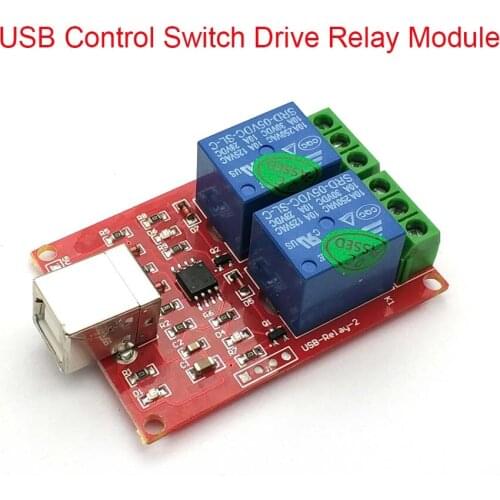 2 Channel DC 5V Computer USB Control Switch Drive Relay Module PC Intelligent Controller