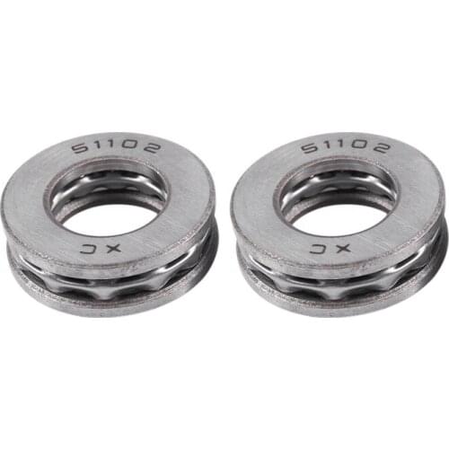2 Pcs 15 x 28 x 9mm 51102 Single Direction Thrust Ball Bearings