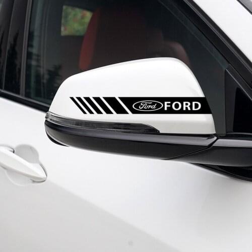 2PCS Car Rearview Mirror Decoration Sticker Body Decal For Ford focus 2 focus 3 Fiesta EcoSport ESCORT Accessories