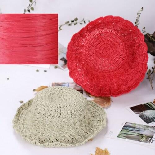250 M/roll Cotton Raffia yarn for summer beach hat crochet Raffia bag material Diy Raffia straw Yarn For hand crocheting Supply