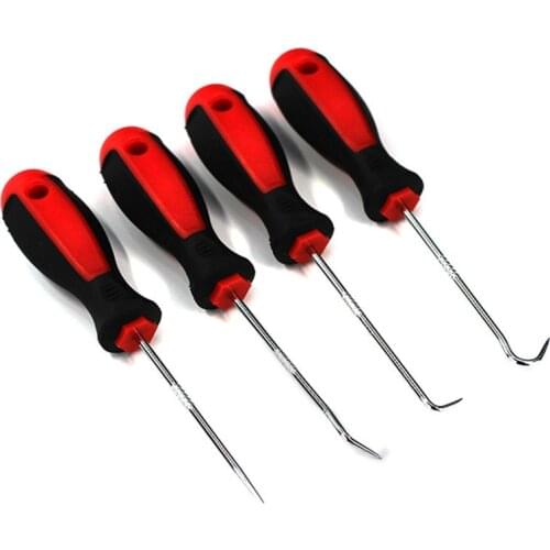 4pcs O-Ring Seal Remover Craft Hobby Tool Car Extra Long Hook And Pick Tools Set Car Oil Seal Screw Driver