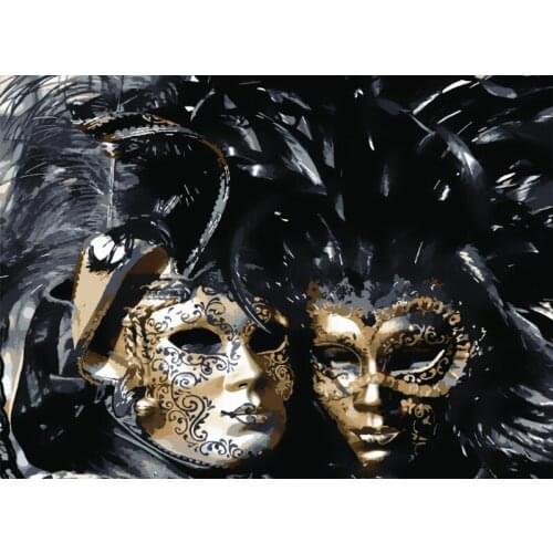 40x50cm Painting By Numbers Kits Long Hair Mask girl Oil Paints Acrylic Cnavas Home Bedroom Wall Artcraft Picture