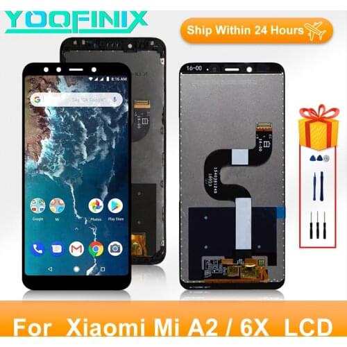 5.99" Original For Xiaomi Mi A2 Display LCD Touch Screen Digitizer Display Replacement Parts For M1804D2SG Xiaomi Mi 6X LCD
