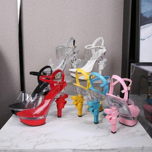 HOKSVZY Transparent Crystal Wedges Womens Summer Waterproof Platform Non-slip Sandals And Slippers Sexy Party Shoes LFD