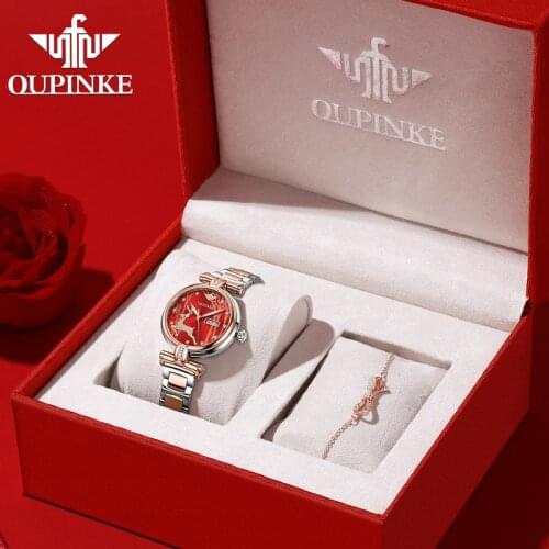 Couple Gift Fashion Brand Women Watch 2020 Movement Automatic Classic Red Ladies Quartz Watch Business Simple Watch Female Clock