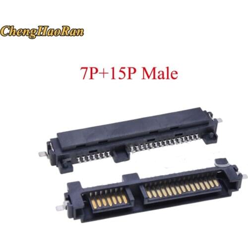 ChengHaoRan SATA Interface Socket SSD Solid State Drive Seat 7+15P 22PIN Male Connector Seat Sinking Plate Patch Type