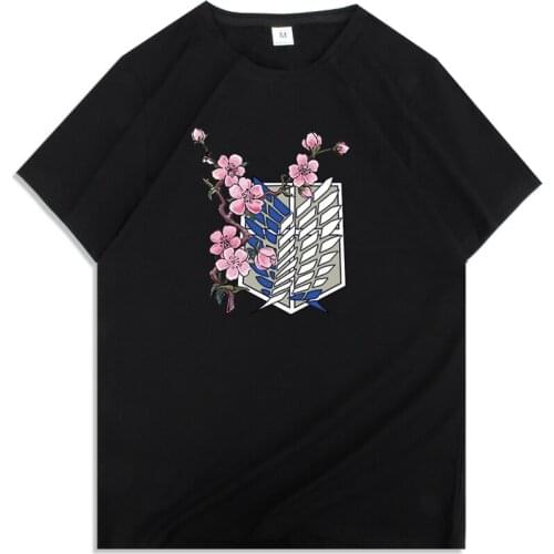 Haikyuu Attack on Titan t shirt Japanese Anime Short Sleeve Harajuku Fashion Slim T-shirt Summer Top Men Women Tshirt Male