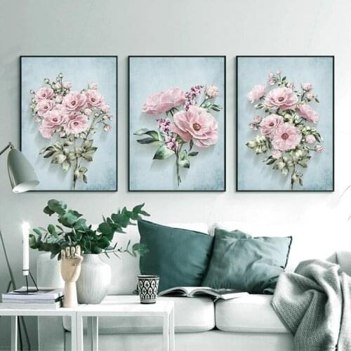 Pastoral Style Art Painting Plant Flower Canvas Painting HD Posters and Prints Wall Art Pictures Home Decoration for Living Room