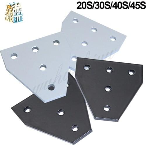 Strong Corner Angle Bracket Connection Joint Strip Board for Aluminum Profile 2020 3030 4040 4545 with 5 holes
