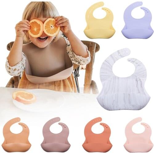 LetS Make 1pc Silicone Bibs For Kids Newborn Baby Feeding Tableware Waterproff Baby Bibs For Toddler Breakfast Feedings