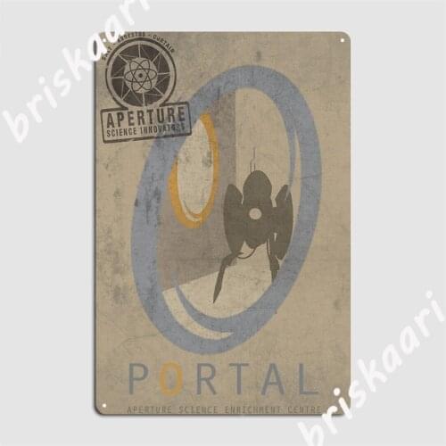 Portal Game Poster Metal Signs Garage Decoration Party create pub Tin sign Posters