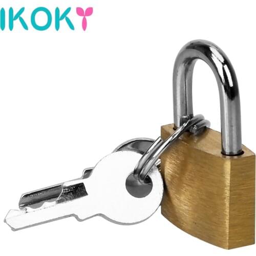 IKOKY Chastity Lock Small Copper Lock for SM Bondage Band Handcuff Adult Games Sex Toys for Couples Sex Products