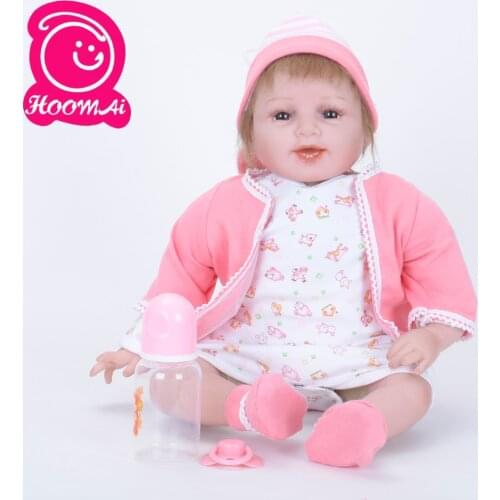Fashion Newborn Dolls Mohair Rooted Realistic Soft Silicone Vinyl Reborn Babies Cloth Bebe Reborn Dolls Holiday Xmas Gifts 55CM