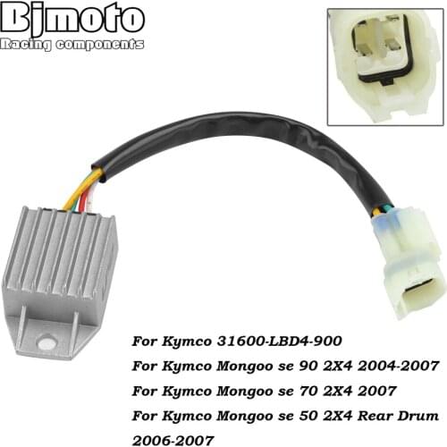 BJMOTO Motorcycle Voltage Regulator Rectifier For Kymco Mongoo se 70 2X4 2007 90 2X4 2004-2007 50 2X4 Rear Drum 2006-2007