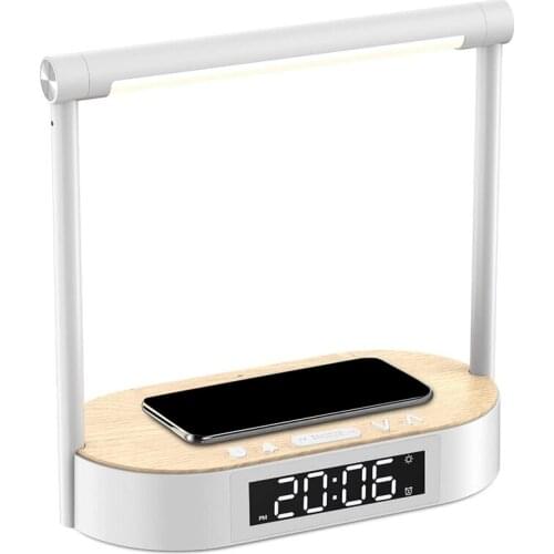 Desk Lamp With Wireless Charger 10W Max, Table Lamp Dimmable, Wireless Charging Pad Multiple Devices US Plug