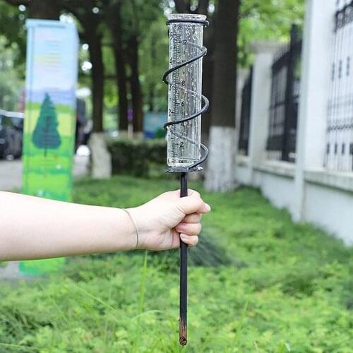 Newest Arrival Spiral Rain Gauge with Transparent Body Precise Measurement Outdoor Weather Tool