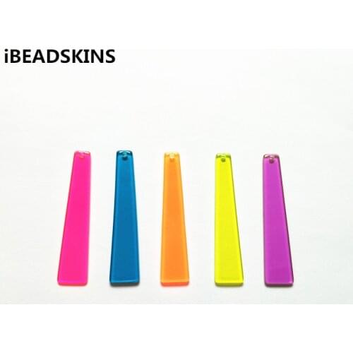 New arrival! 55x12mm 100pcs acrylic Neon effect Trapezoid-shape charms for stud earrings/earrings accessories/Earring parts DIY