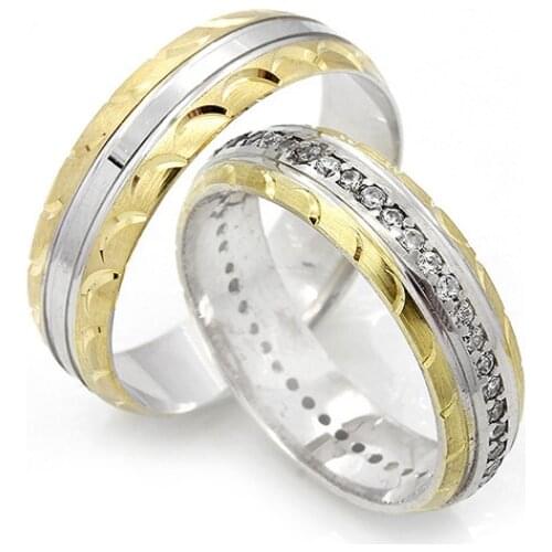 Couple Wedding Ring Sterling Silver 925 Woman And Man Luxury Jewelry Bands Fashion Engagement Anniversary Ancient Greek Model