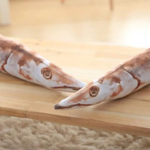 Plush saury stuffed fish toy decoration pillow for gift for kids