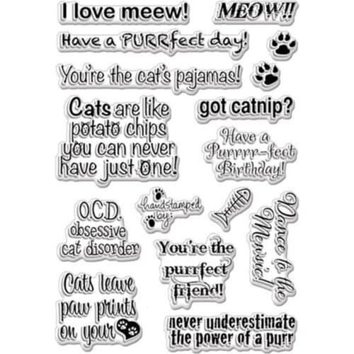 English Words Transparent Clear Silicone Stamp/Seal for DIY scrapbooking/photo album Decorative clear stamp sheets FXL027