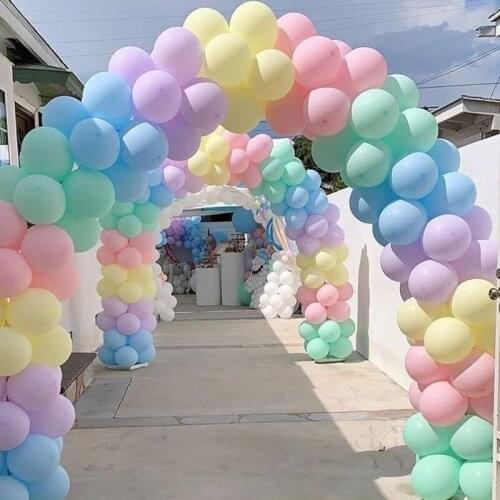 122pcs Macaron Rainbow Garland Arch Kit Pink Blue Balloon Set For Baby Shower Wedding Birthday Decoration Bridal Shower Globos