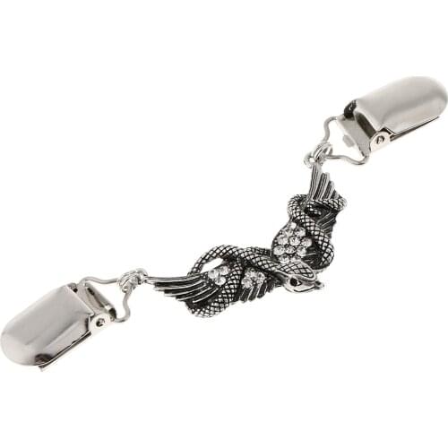 Retro Filigree Cardigan Clips Shawl Shrug Sweater Blouse Collar Clasps Chain