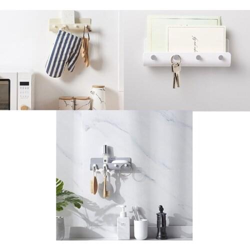 Self Adhesive Wall Hooks Key Holder Stick on Wall Door Letter Mail Box Hanger