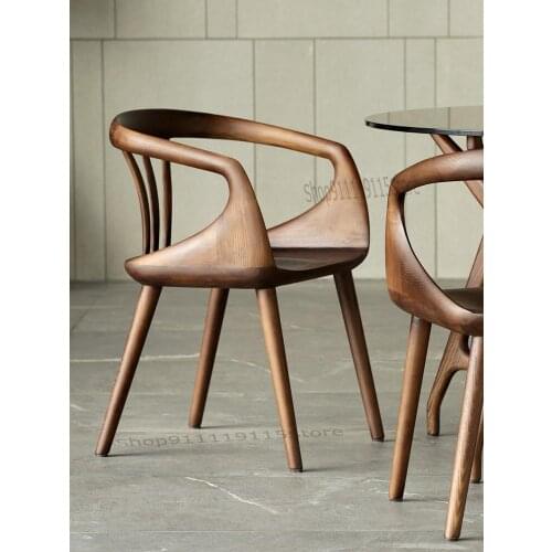 Solid Wood Chair Designer Nordic Dining Chair Modern Simple Home Back Chair