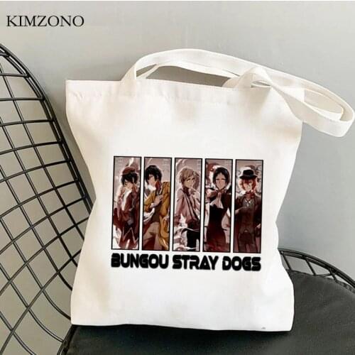 Bungou Stray Dogs shopping bag canvas tote bolsa bolso shopper bolsas de tela bag foldable jute cabas