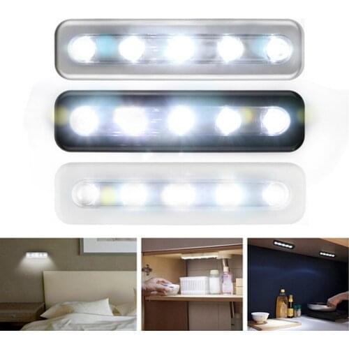 Battery Powered LED Strip Lamp Light Kitchen Under Cabinet Cupboard Tap Lamp