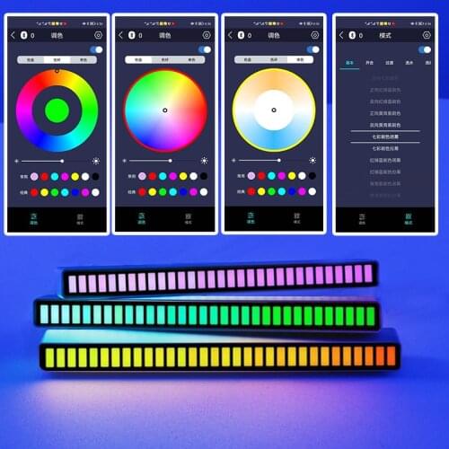 LED Sound Control Pickup Rhythm Lights Voice-activated RGB Colorful USB LED Car Music Atmosphere Light Game Player Ambient Lamp