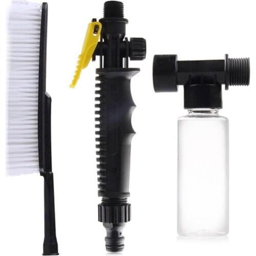 Universal Car Cleaning Brush Car Wash Brush 1 set Auto Exterior Retractable Long Handle Water Flow Switch Foam Bottle