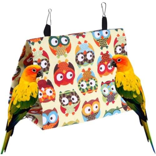 Spring and summer style canvas birds nest cotton nest parrot hammock bird house sleeping nest Bird Tent parrot triangle nest