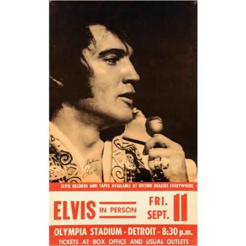 1970 IN PERSON ELVIS PRESLEY METAL TIN SIGN POSTER WALL PLAQUE