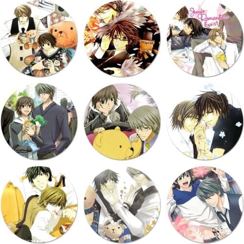 58mm Japanese Anime Junjou Romantica Icons Pins Badge Decoration Brooches Metal Badges For Backpack Decoration