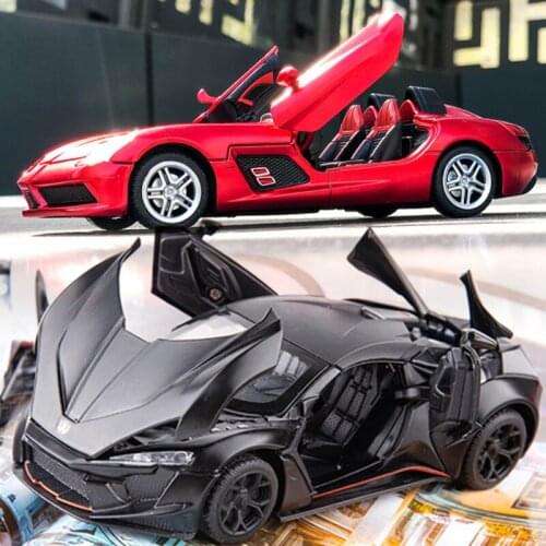 1:32 Car Alloy Sports Car Model Diecast Sound Light Super Racing Lifting Tail Car Wheels Toys For Children Gifts Boy Toy